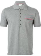Thom Browne Pocket Polo Shirt, Men's, Size: 0, Grey, Cotton