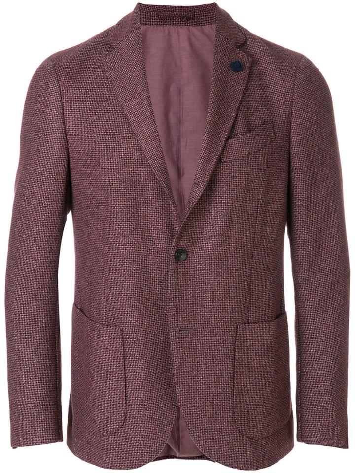 Lardini Single-breasted Blazer - Pink & Purple