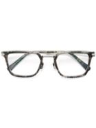 Brioni Rectangular Glasses, Grey, Acetate/titanium
