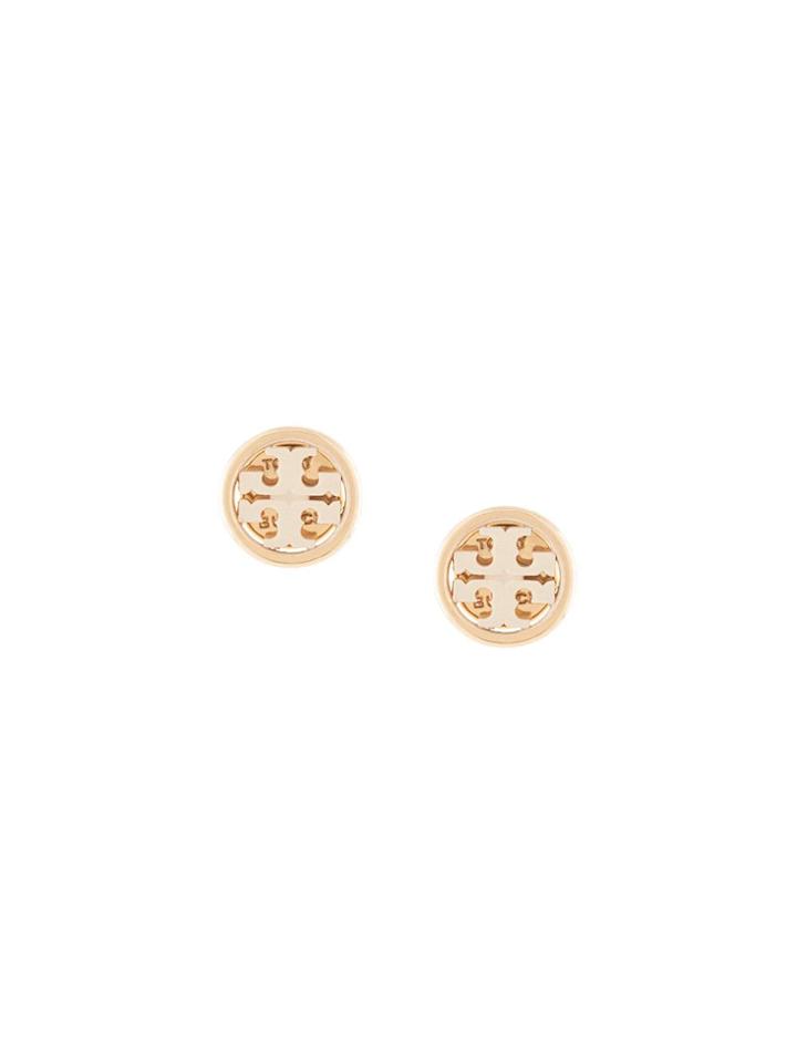 Tory Burch Miller Circle Stud Earring - White