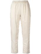 Mes Demoiselles - Cropped Trousers - Women - Cotton/polyester/viscose - 38, White, Cotton/polyester/viscose