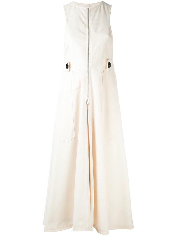 Lemaire Belted Detail Zipped Dress - Nude & Neutrals