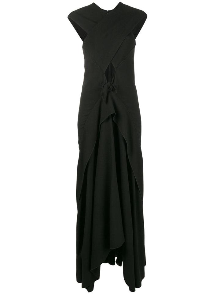 Proenza Schouler Sleeveless Cross-over Long Dress - Black