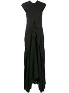 Proenza Schouler Sleeveless Cross-over Long Dress - Black
