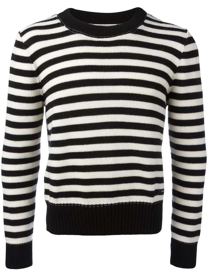 Ami Alexandre Mattiussi - Striped Sweater - Men - Virgin Wool - Xxl, Black, Virgin Wool