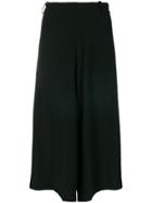 Y's Relaxed Crepe Culottes - Black