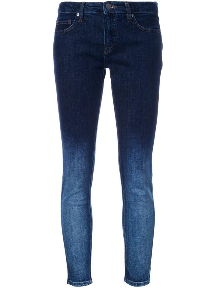 Victoria Victoria Beckham Degradé Skinny Fit Jeans, Women's, Size: 27, Blue, Cotton/spandex/elastane