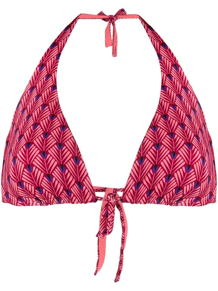 Fisico Printed Halterneck Bikini Top - Pink
