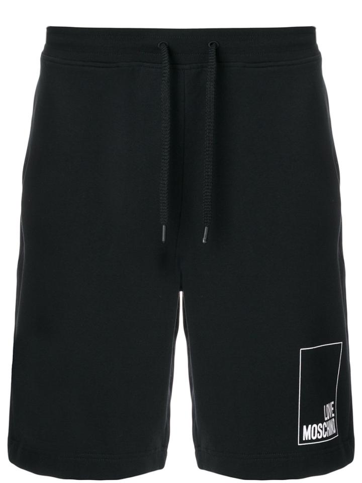Love Moschino Stamp Box Logo Shorts - Black