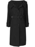Prada Spread Collar Trench Coat - Black