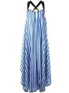 By Malene Birger - Striped Dress - Women - Silk/polyester - 34, Blue, Silk/polyester