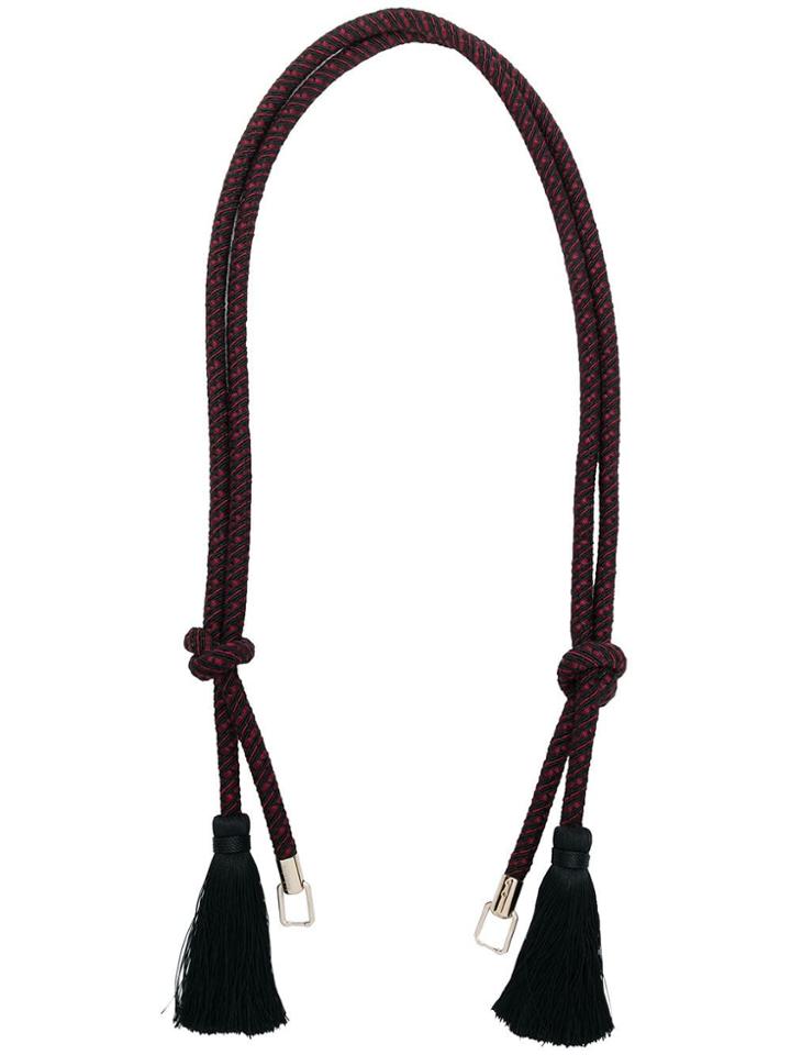 Valextra Tassel Rope Bag Strap - Black