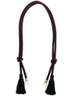 Valextra Tassel Rope Bag Strap - Black