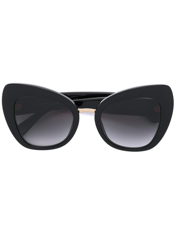 Dolce & Gabbana Eyewear Oversized Cat-eye Sunglasses - Black