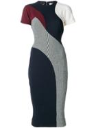 Victoria Beckham Colour Block Fitted Dress - Multicolour