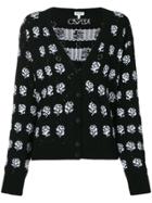 Kenzo Floral Knitted Cardigan - Black