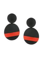 Monies Contrast Earrings - Black