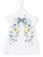 Roberto Cavalli Kids - Floral Dress - Kids - Cotton/spandex/elastane - 3 Mth, White