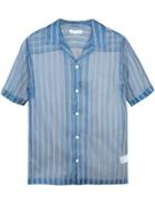 Cmmn Swdn Silk Striped Shirt - Blue