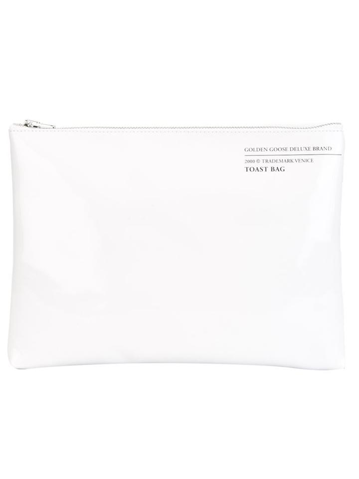 Golden Goose Deluxe Brand Toast Clutch, Women's, White, Cotton/polyester/polyurethane