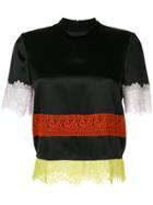 Givenchy Lace Panel T-shirt - Black