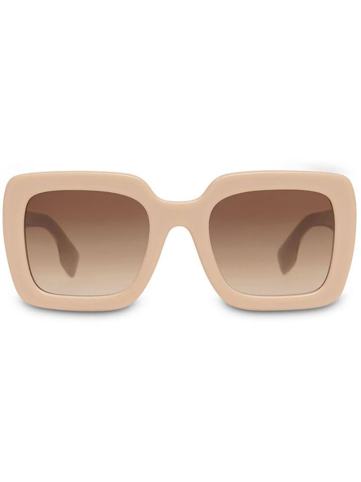 Burberry Eyewear Oversized Square Frame Sunglasses - Neutrals