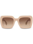 Burberry Eyewear Oversized Square Frame Sunglasses - Neutrals