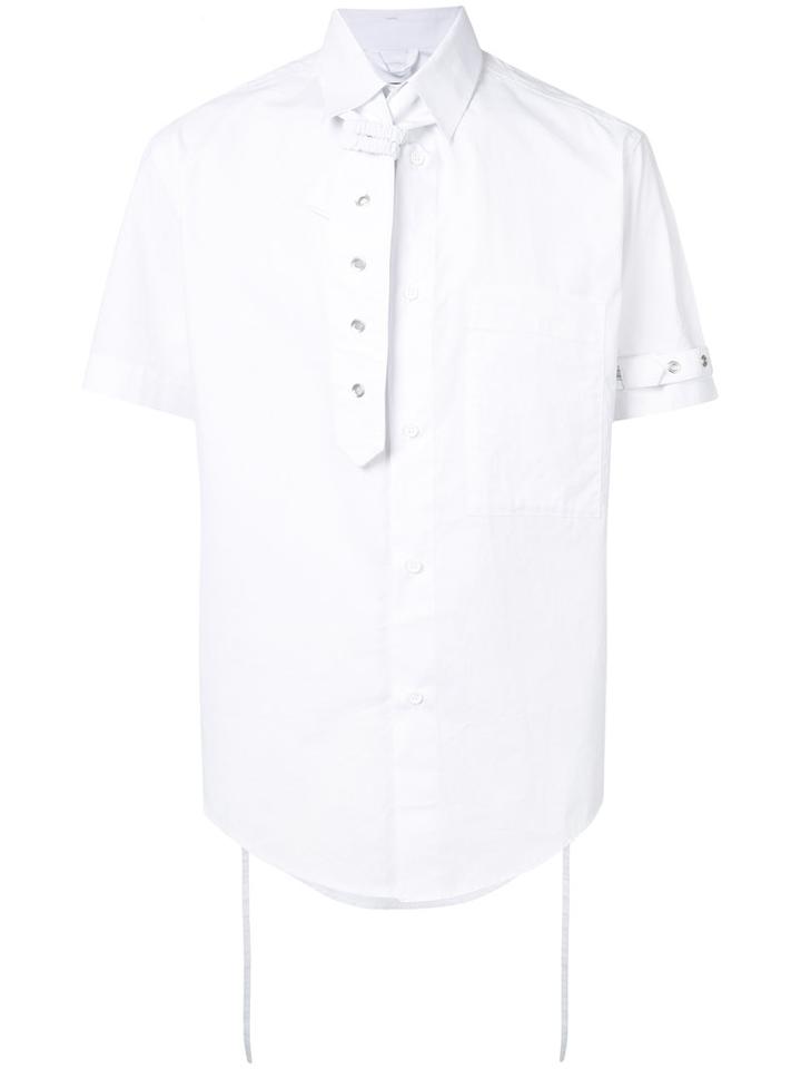 Craig Green Neck Strap Shortsleeved Shirt, Adult Unisex, Size: Large, White, Cotton