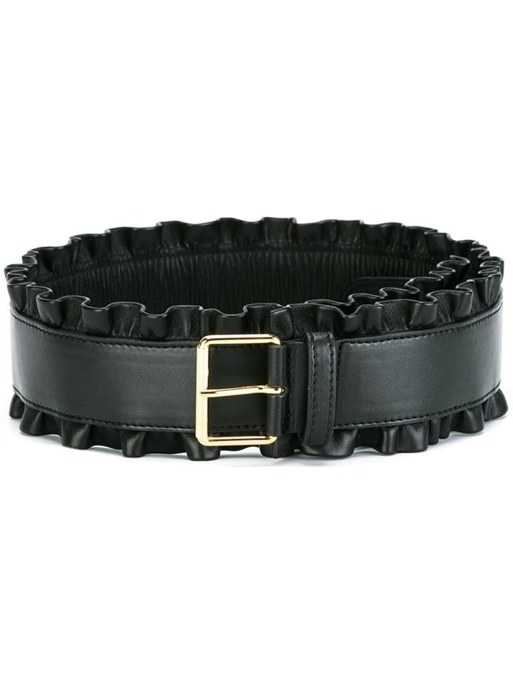 Stella Mccartney Flounced Detail Belt, Women's, Size: 80, Black, Polyester