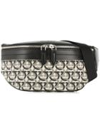 Salvatore Ferragamo Gancini Print Belt Bag - Black