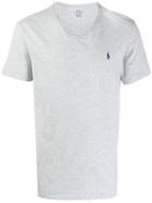 Polo Ralph Lauren Small Embroidered Logo V-neck T-shirt - Grey