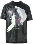 Givenchy Abstract Print T-shirt, Men's, Size: Xs, Black, Lamb Skin/cupro/cotton/spandex/elastane