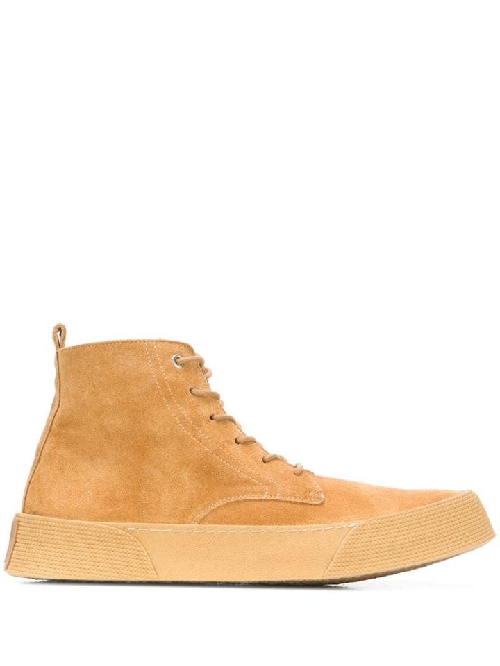Ami Paris Vulcanised Lace Boots - Brown