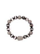 Loree Rodkin Agate Beaded Diamond Bracelet - Black