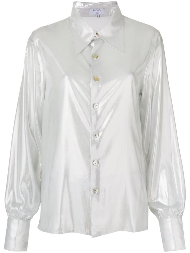 Palomo Spain Metallic Button Shirt