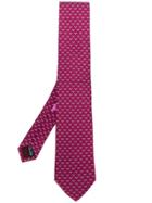 Salvatore Ferragamo Moth Print Tie - Pink & Purple