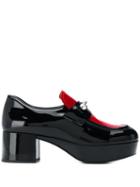 Miu Miu Patent Embellished Loafers - Black