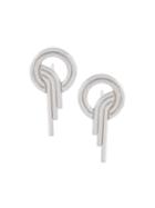 Lara Bohinc Stenmark Stud Earrings, Women's, Metallic, Rhodium Plated Sterling Silver