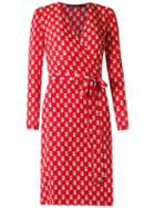 Reinaldo Lourenço - All-over Print Dress - Women - Silk - 36, Red, Silk