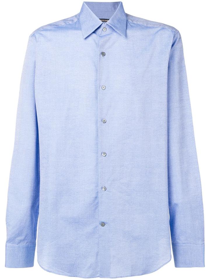 Roberto Cavalli Micro Printed Shirt - Blue
