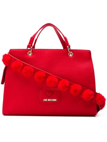 Love Moschino Square Shaped Tote Bag - Red