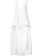 Natasha Zinko Open Elongated Back Tank, Women's, Size: 32, White, Cotton