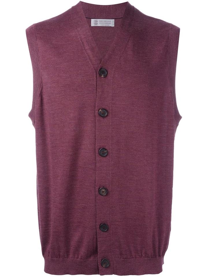 Brunello Cucinelli Sleeveless V-neck Cardigan