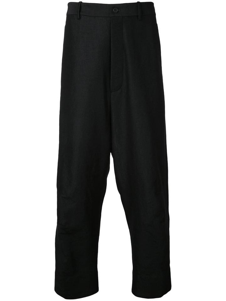 Forme D'expression - Tailored Baggy Pants - Men - Cotton/linen/flax/mohair - 46, Black, Cotton/linen/flax/mohair