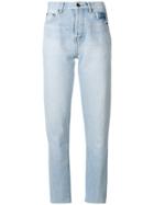 Saint Laurent High Waisted Tapered Jeans - Blue