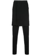The Viridi-anne Jogger Skirt Trousers - Black
