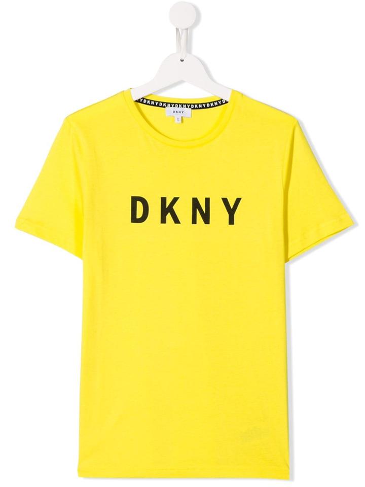 Dkny Kids Logo Patch T-shirt - Yellow