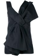 Victoria Beckham - Oversized Bow Top - Women - Silk/cotton - 6, Women's, Black, Silk/cotton