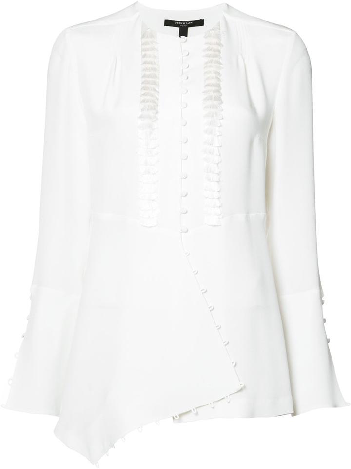 Derek Lam Fringed Top, Women's, Size: 42, White, Silk