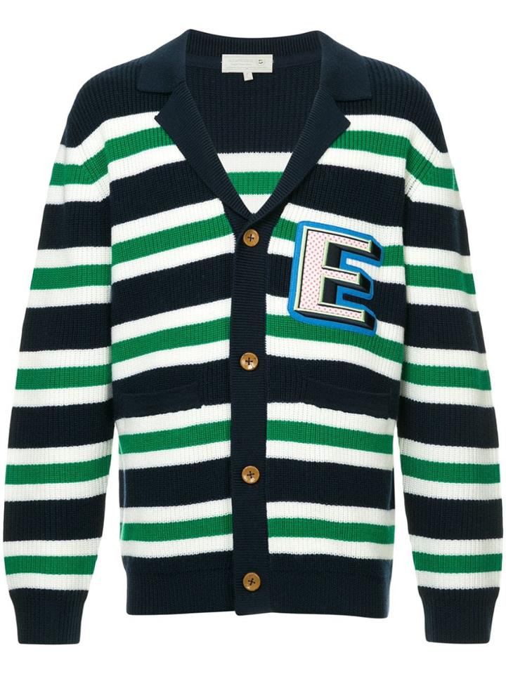 A(lefrude)e Striped V-neck Cardigan - Blue